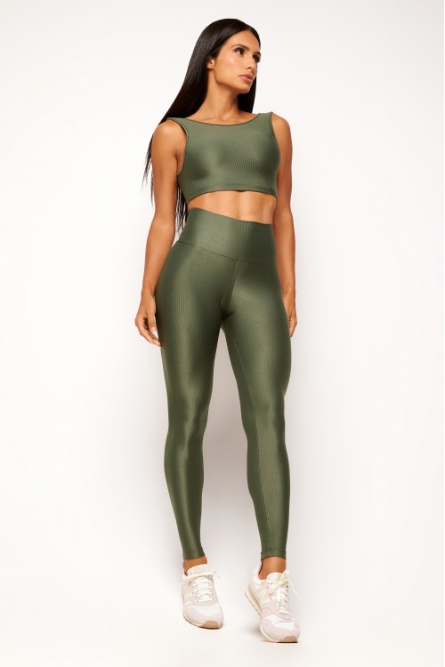 Calça Legging Essence croco cintura alta