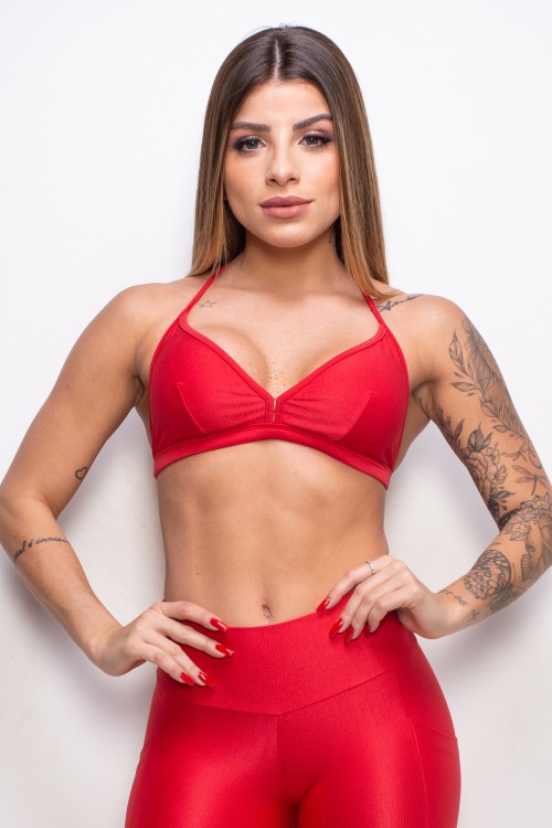 Top Fitness Essence red decotado