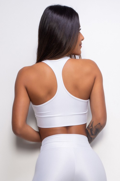 Top Fitness Essence white com bojo removível