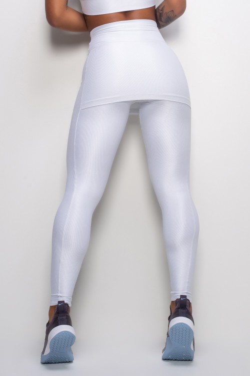 Calça Legging Essence white com tapa bumbum