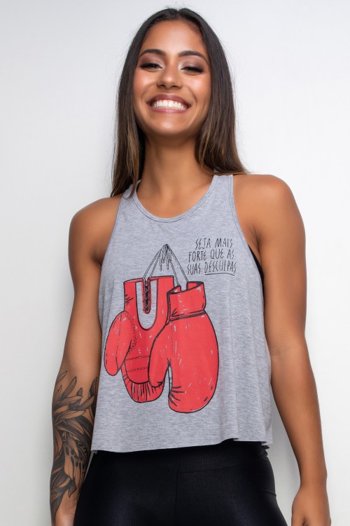 Regata Fitness Boxe cinza by Felipe Guga