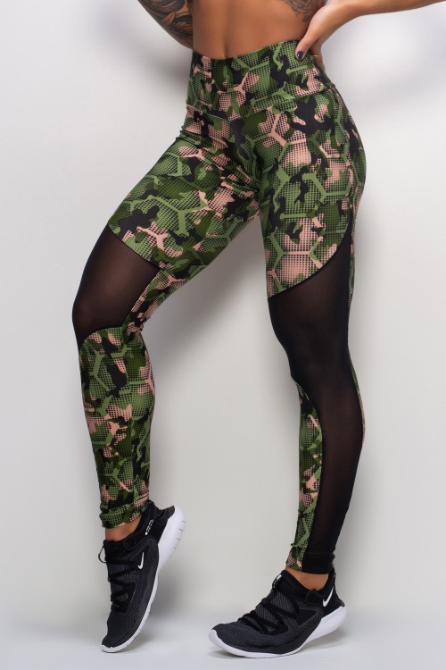 Calça Legging Estampada Rookie com recortes