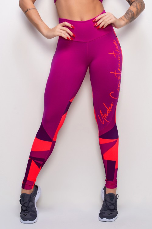 Calça Legging Rosa Under Construction