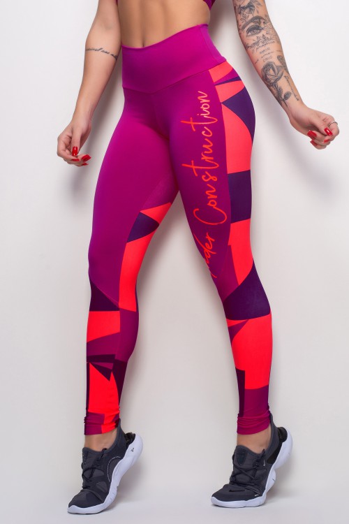 Calça Legging Rosa Under Construction