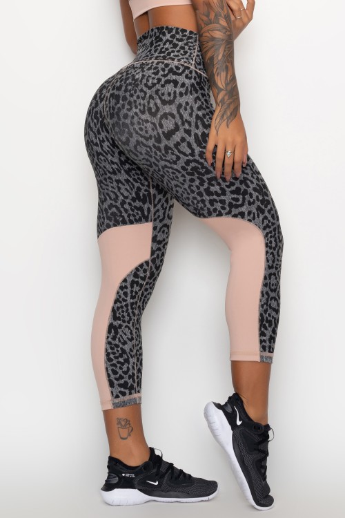 Calça Legging Midi Dupla Face Hunter Nude