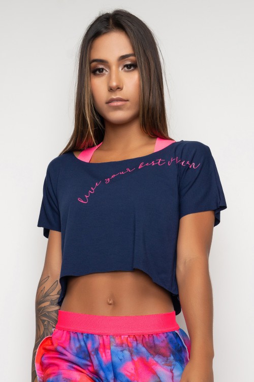 Blusa Fitness Azul Best Version