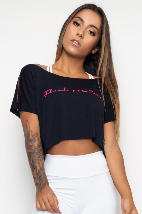 Blusa Fitness Think Positive