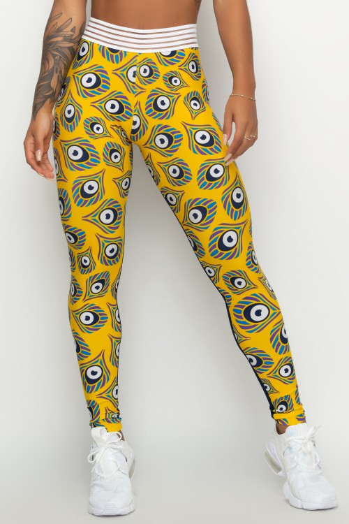 Calça Legging Estampada Caraíva com Elástico