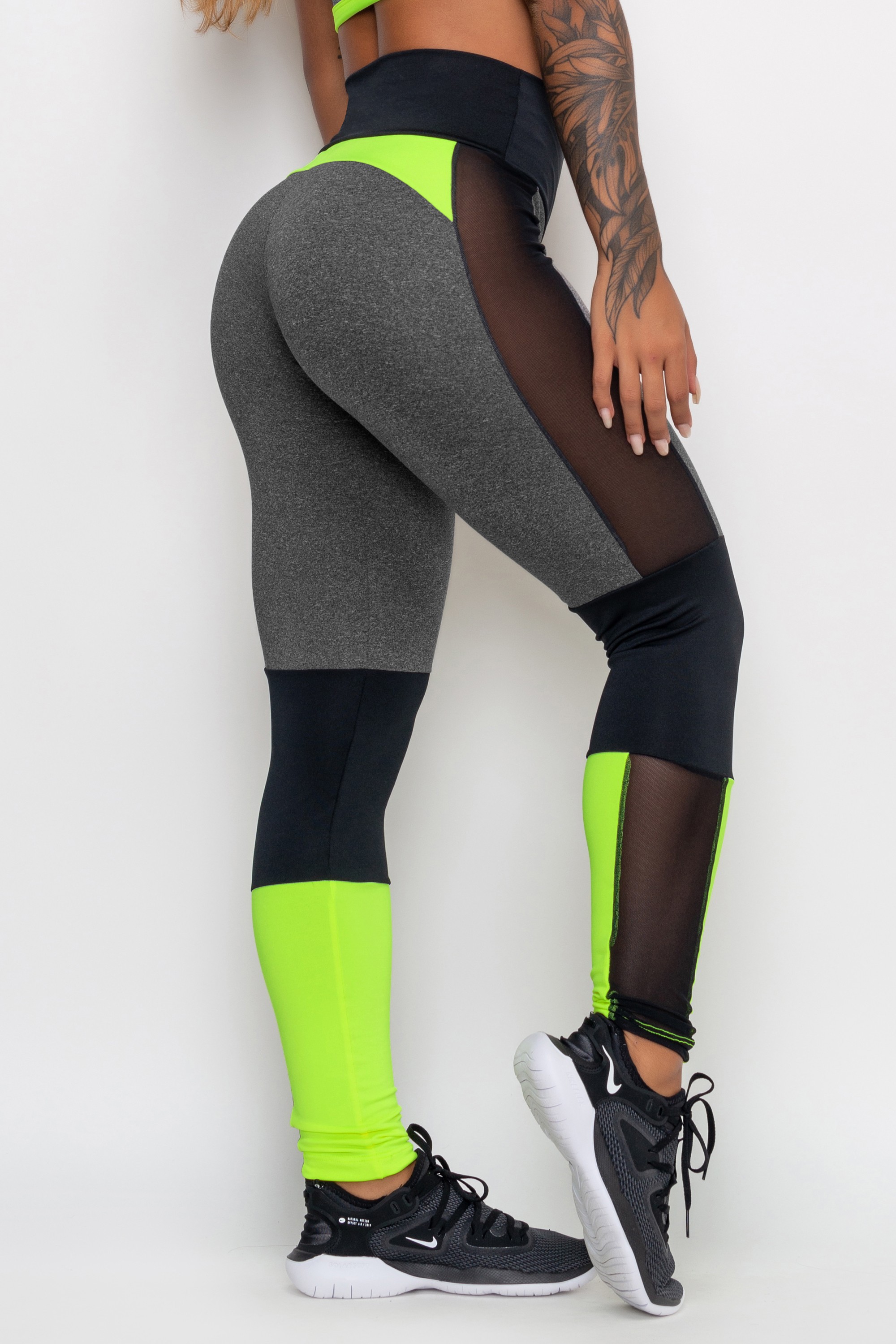 Calça transparente hot sale neon