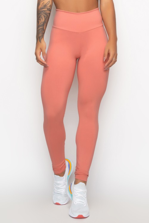 Calça Legging Fitness Básica Rosê