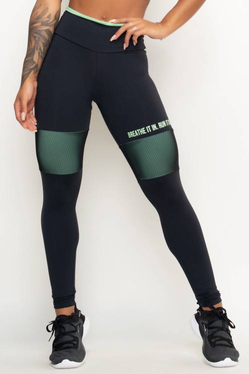 Calça Legging Fitness Breathe and Run