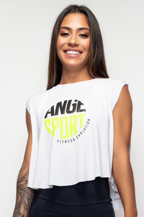 Regata Fitness Angê Sport branca