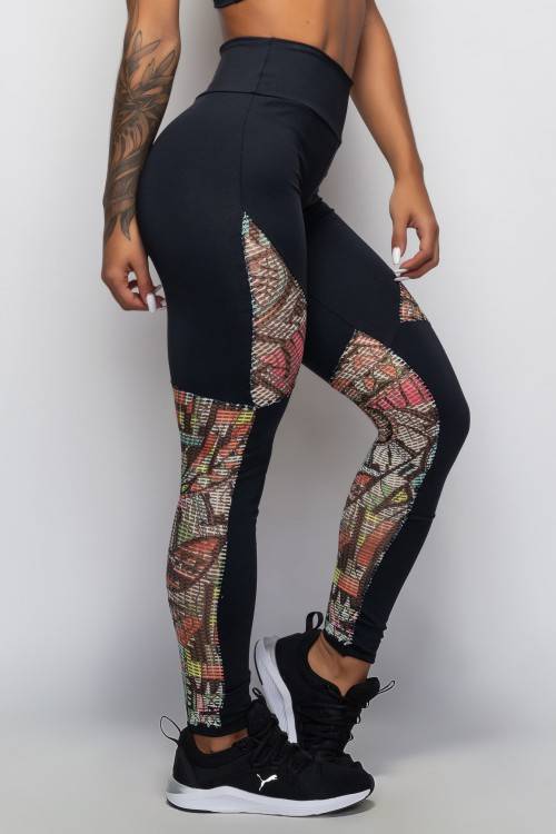 Calça Legging Nude com Zíper Essence