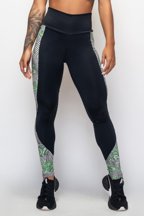 Calça Legging Estampada Summer com recortes