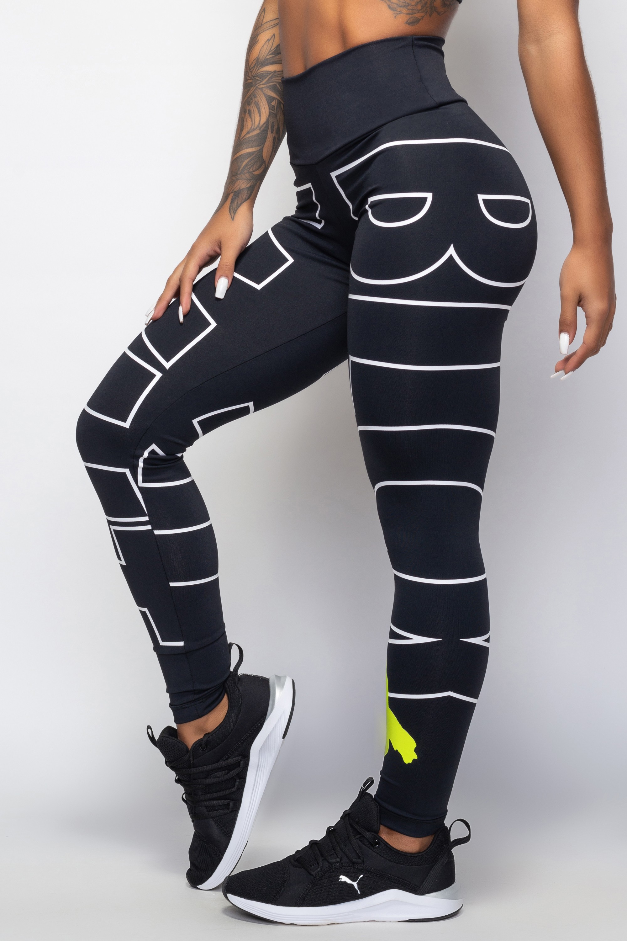 Calça Legging Black White