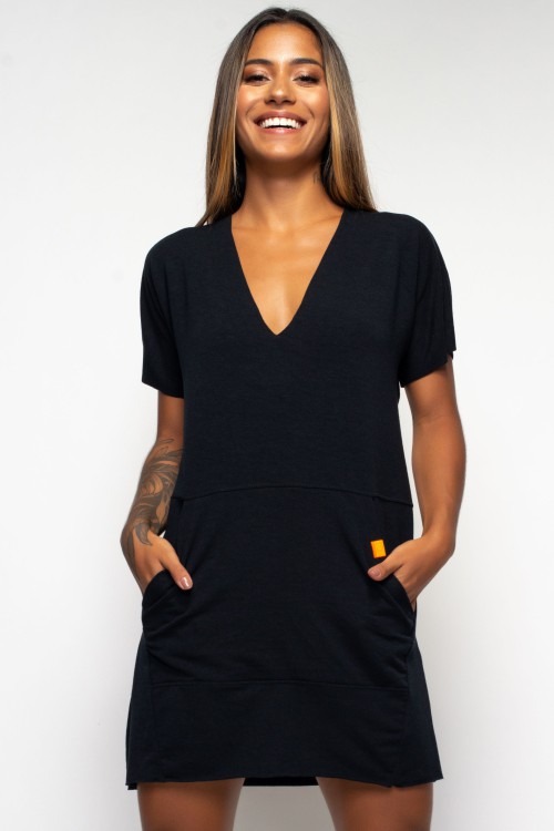 Vestido Angê Athleisure preto