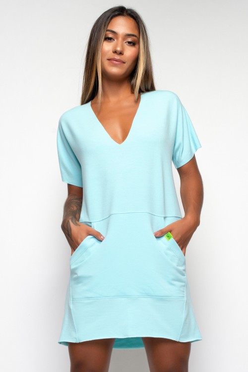 Vestido Angê Athleisure sky