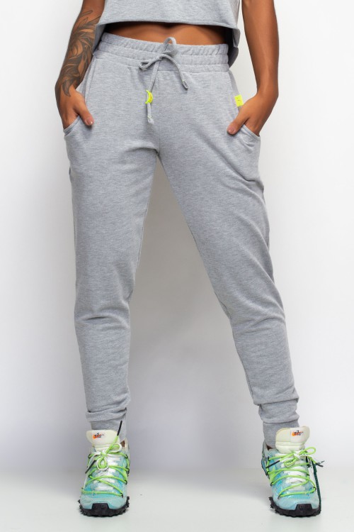 Calça Básica com bolso Angê Athleisure mescla