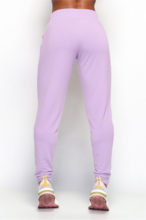 Calça Básica com bolso Angê Athleisure lilás