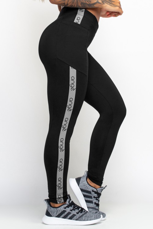 Calça Legging Preta com Bolso Power