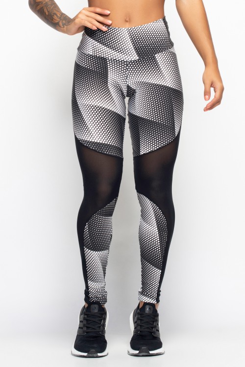 Legging Estampada Dots com recortes