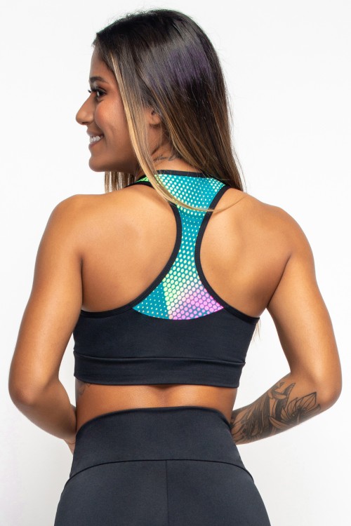 Top Estampado Bubble com recortes
