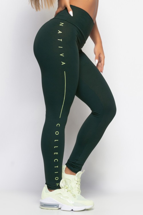 Calça Legging Verde com Bolso Collection