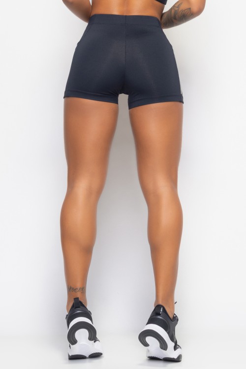 Short Preto com Bolso Flora