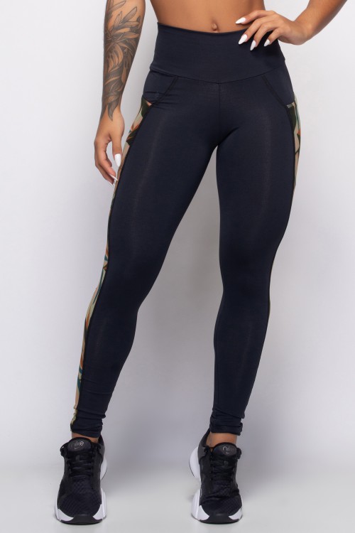 Calça Legging Preta com Bolso Serena