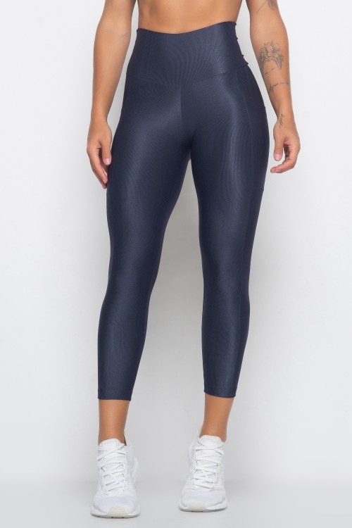 Calça Legging Grafite Midi com bolso Essence