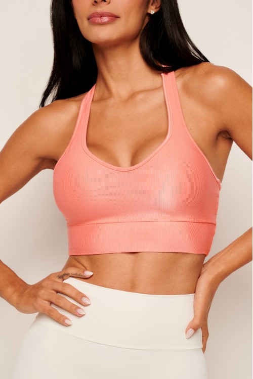 Top Coral com bojo removível Essence