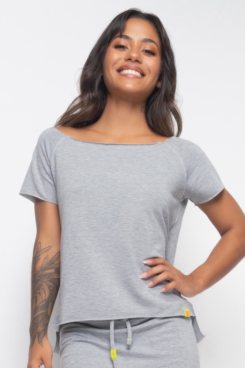 Blusa Mescla Raglan Angê Athleisure