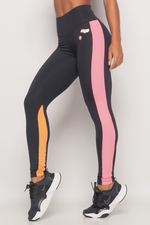 Calça Legging Preta Patches