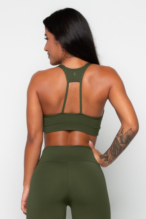 Top Verde Militar Básico