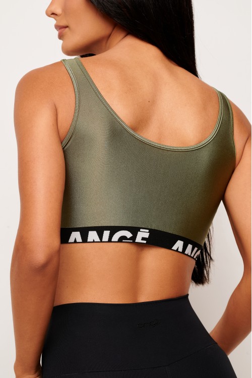 Top Verde Militar com brilho Monday