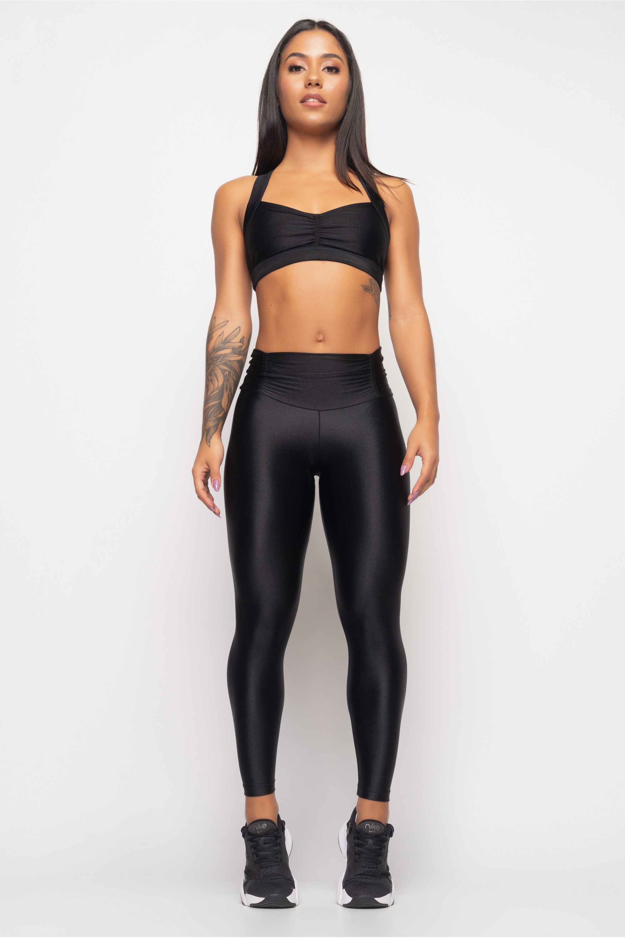 Calça Legging Preta com brilho Motivation