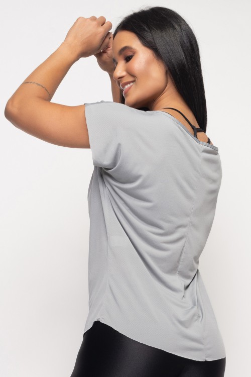 Blusa Cinza Dry Fit Sunshine