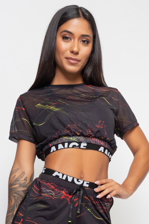 Blusa Cropped Estampada Closer