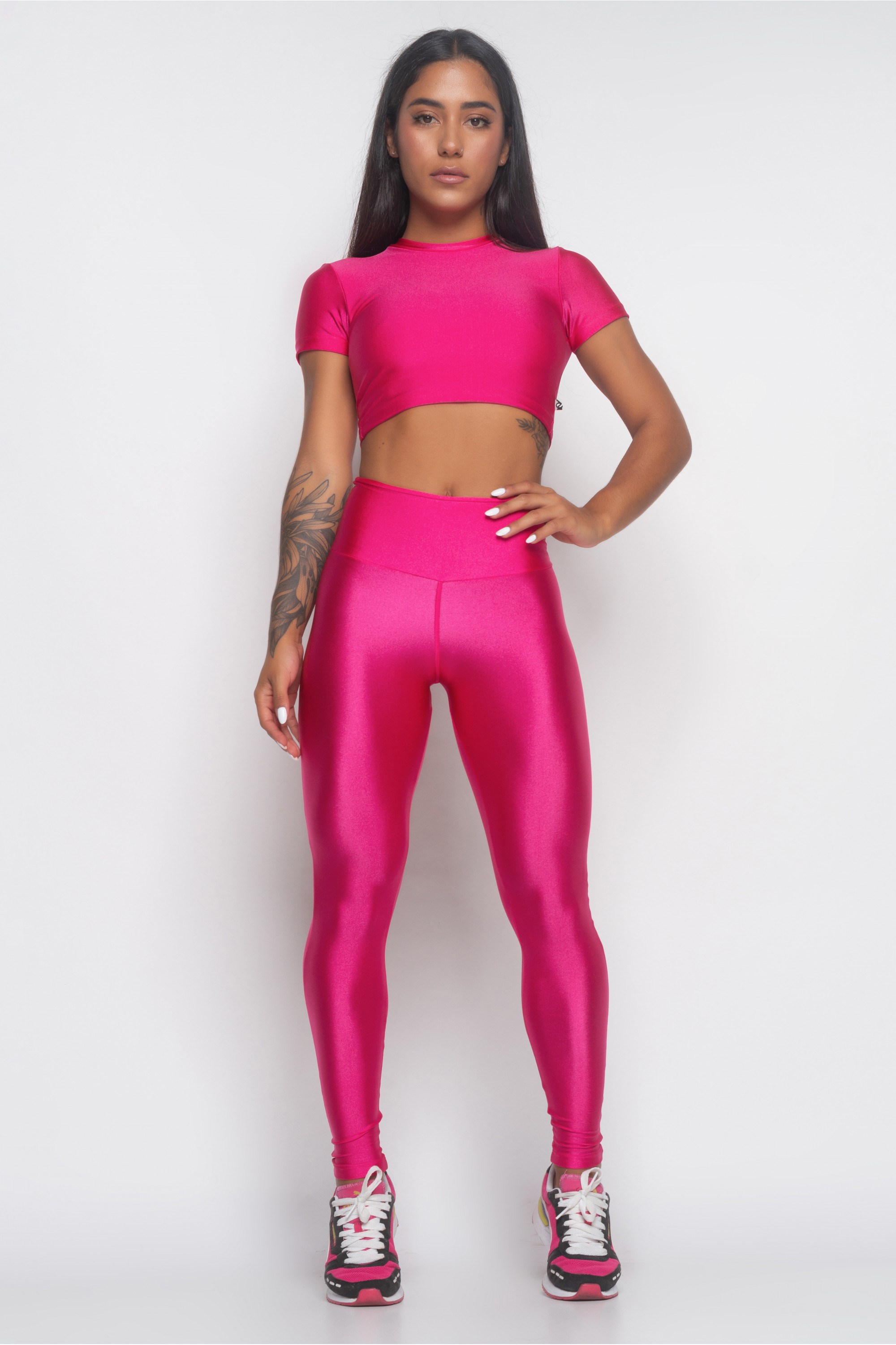 Roupas-esportivas-femininas - Calca - Calca-legging ROSA Roupas