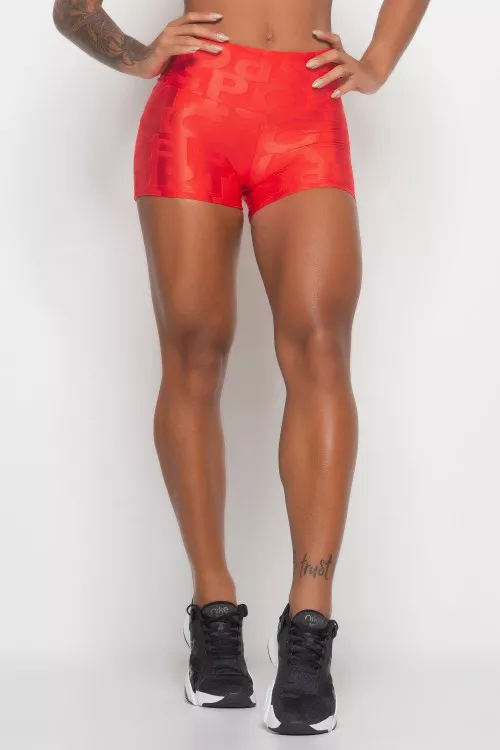 Short Tomate com textura Style