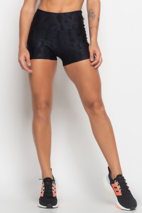 Short Preto com textura Style