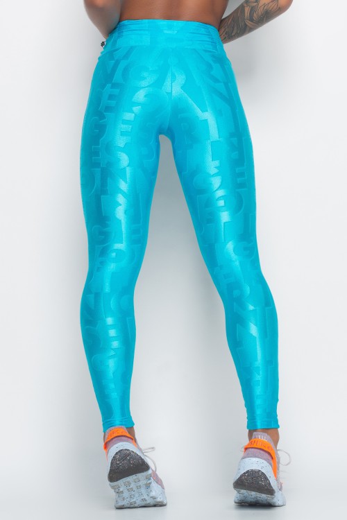 Calça Legging Azul com textura Active