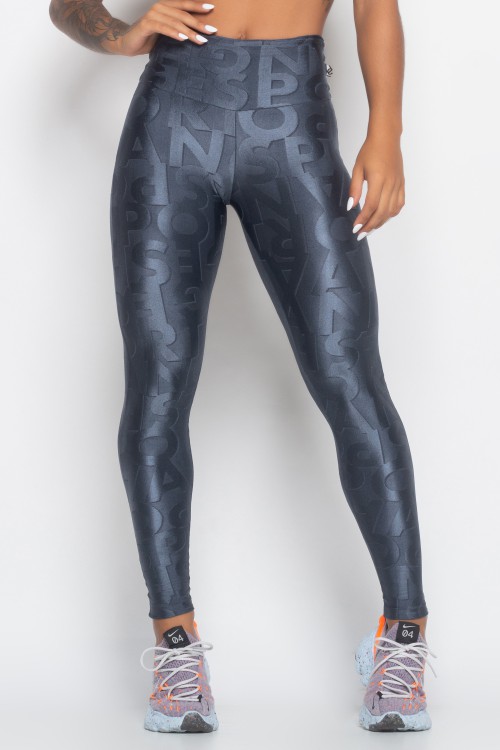 Calça Legging Grafite com textura Active