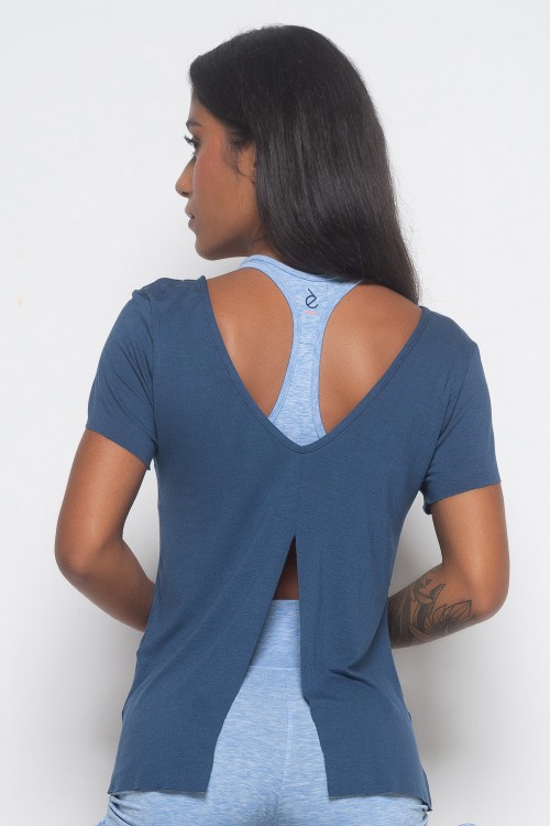 Blusa Azul Marinho Butterfly
