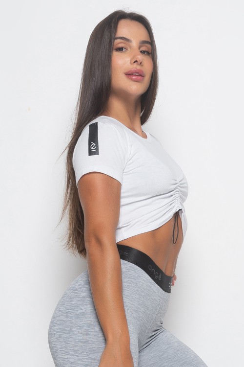 Blusa Cropped Branca Anywhere