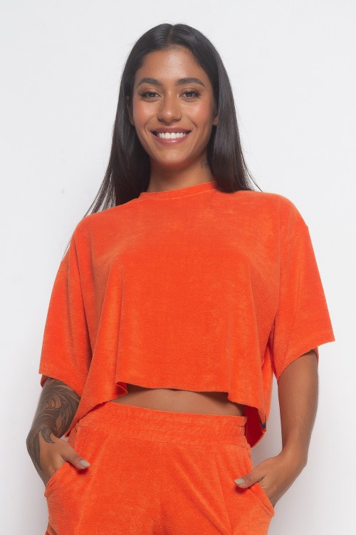 Blusa Atoalhada Laranja Brisa