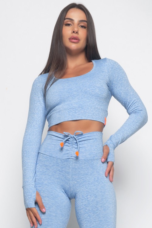 Top Azul Sleeve