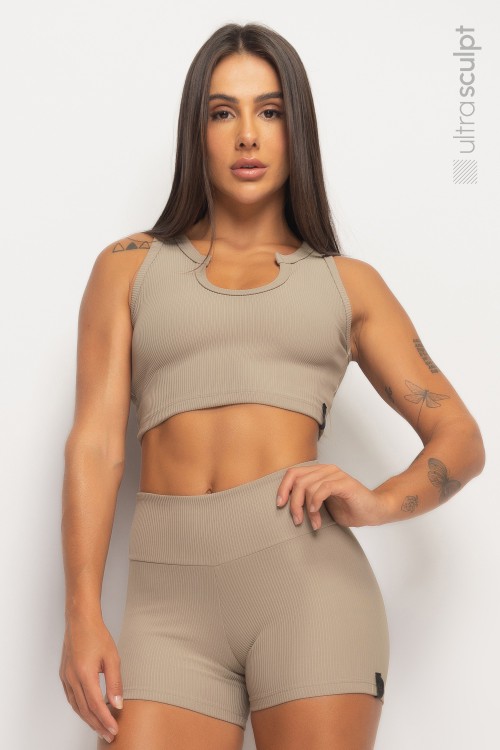 Top Cropped Ultra Sculpt Sand