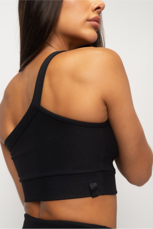 Top One Shoulder Ultra Sculpt Black