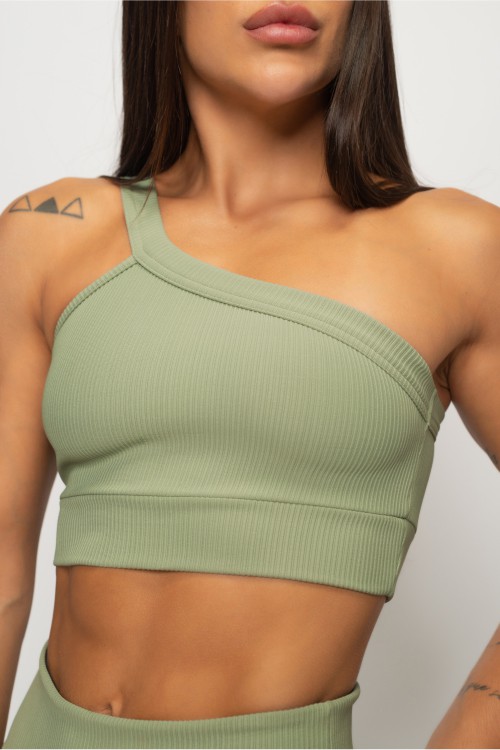 Top One Shoulder Ultra Sculpt Olive